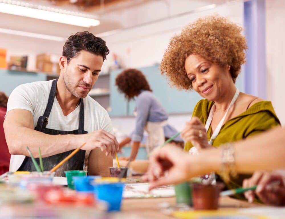 Atelier peinture en entreprise